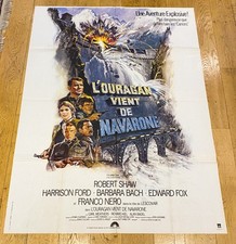 L'OURAGAN VIENT DE NAVARONE Affiche cinéma 120x160 GUY HAMILTON, HARRISON FORD