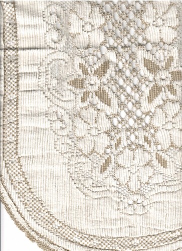 Centre table blanc dentelle - blanc,