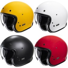 HJC Casque de Moto V31 Solide - Rétro Vintage, Rétro Casque Jet Avec