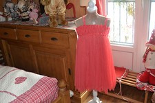 SUBLIME ROBE REPETTO FROUFROU NEUVE  2/8/10 ans   sorbet  19% soie PROMOTION