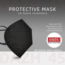 50/100Pcs Black KN95 Face Mask