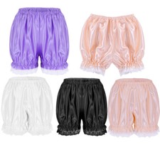 Bas de Pyjama Femme Shorty Satin Bloomer Culotte de Sécurité Sous-vêtements