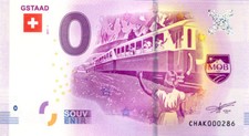 SUISSE Gstaad, Train, N° de la 5ème liasse, 2017, Billet Euro Souvenir