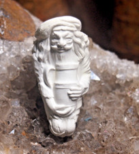 GAMBIER pipe FANTAISIE terre cuite sculptée  sans tuyau   rare modele