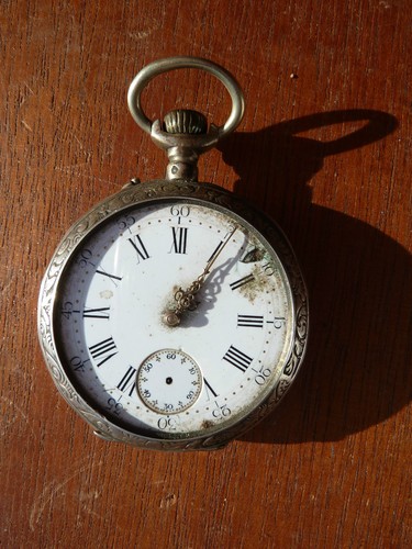 Antique silver pocket watch