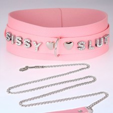 Collier Choker BDSM DIY Chaîne Métal Anneau O Cuir PU Personnalisé