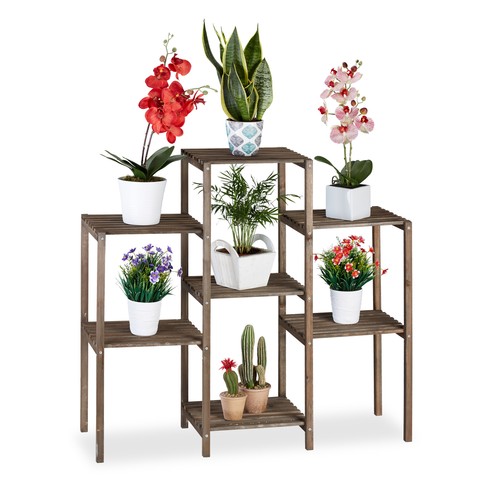 Etagère fleurs bois - fleurs, en