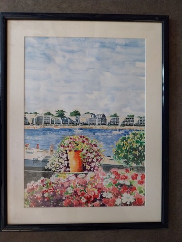 Tableau aquarelle paysage bord