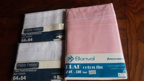 Drap plat rose 2 taies - rose,