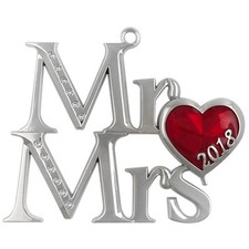 2018 Mr.et Mme Jeunes Mariés Anniversaire Ornement Harvey Lewis Avec Swarovski