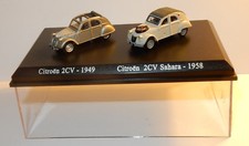 COFFRET ATLAS DUO 2 METAL UH CITROEN 2CV 1949 GRISE SAHARA 4X4 1958 HO 1/87