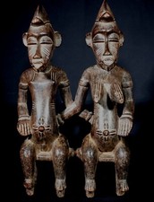 Art Africain Afrique Tribal Premier - Couple Primordial Senoufo Senufo - 33 Cms