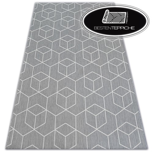 Tapis moderne sisal gris - gris, 3d