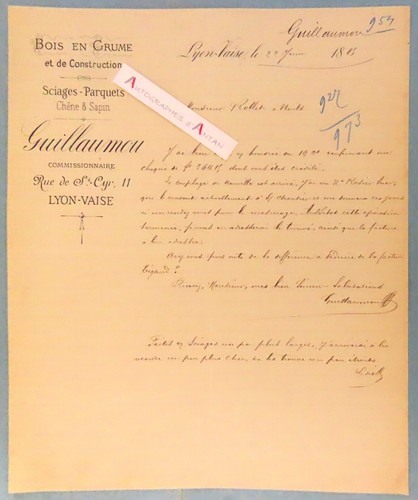 Guillaumou 1885 lyon vaise - 1885,