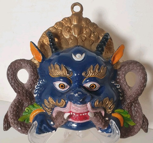 Masque mural kirtimukha metal - masque,