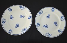 Lot 2 anciennes assiettes  BADONVILLER ARGENTON fleurs bleues 22,5 cm vintage