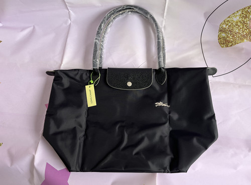 Longchamp black tote handbag - longchamp-black,