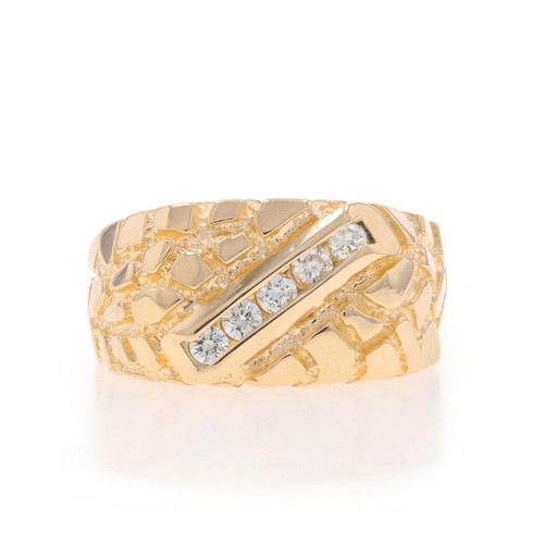 Jaune diamant homme bague - homme,