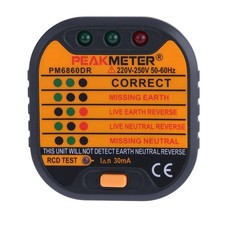 Testeur De Prise De Courant électrique Automatique PEAKMETER PM6860DR Norme De