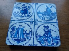 Ancien Dessous de plat Vintage en formica 19 cm x 19cm année 60-70