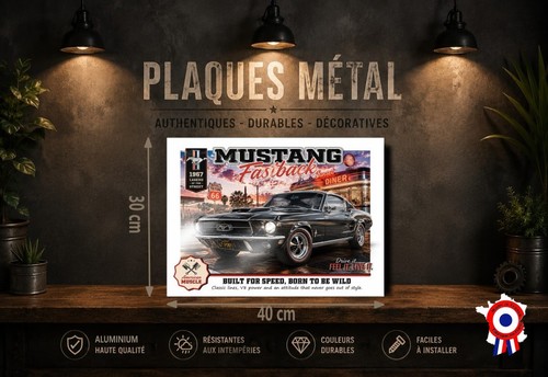 Plaque métal vintage ford - vintage,
