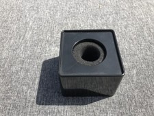 Support publicitaire carré pour Micro -Entête Radio ou NEWS WEB couleur   noire