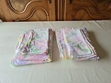 Ensemble Parure De Lit  2 Draps + Taies D'oreiller Fleurs Couleurs Pastelles