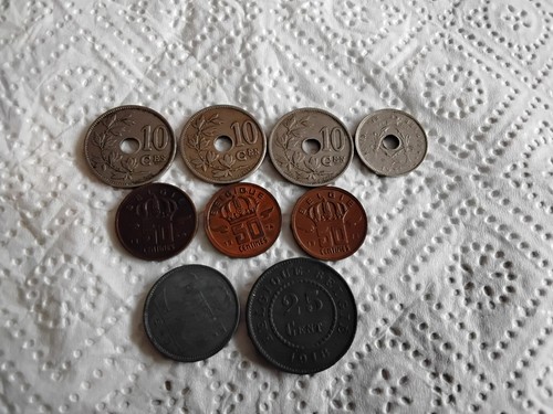 Lot pieces belge lion - pieces,
