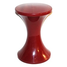 Tabouret vintage Tam Tam Stamp marron / bordeaux par Massonnet