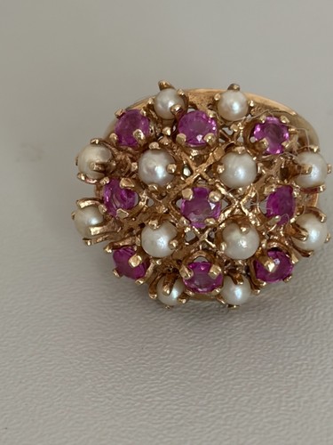 7562 bague boule vintage - 7562, or