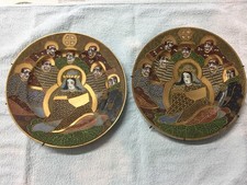 2 Assiettes Ancienne  Porcelaine Japonaise Satsuma Meiji Signées