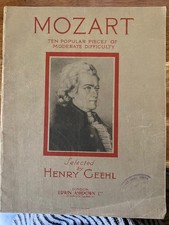 Geehl Mozart ten popular pieces of moderate difficulty for piano (Ashdown)