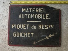 Pancarte matériel automobile piquets de réserve guichet 