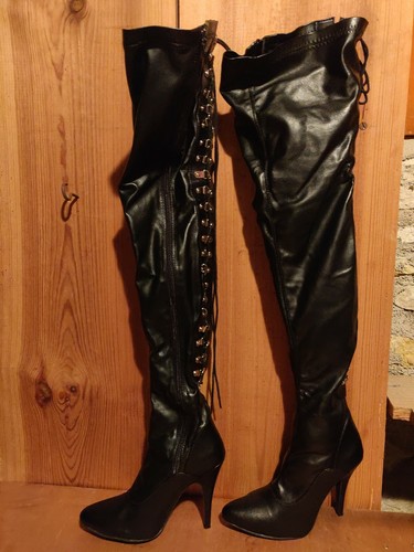 Cuissardes noires talons et - noires, a