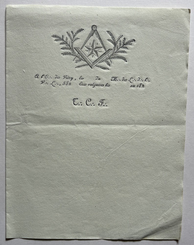 Franc maconnerie papier - franc,