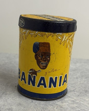 Boîte ronde ancienne BANANIA 250 g modèle Belge