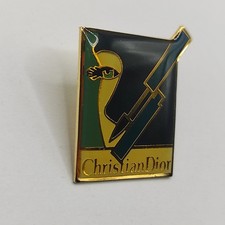 Christian Dior Vintage 90s Enamel Pin Brooch Badge Dior Mascara Parfait 