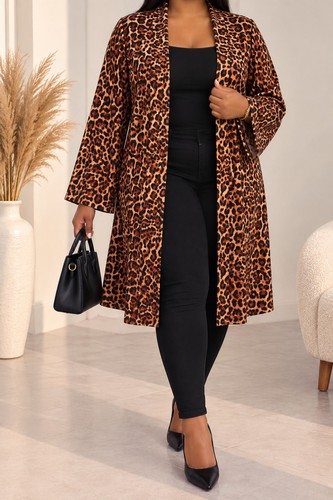 Gilet long femme imprimé