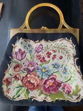 époque 1950  grand sac en tapisserie