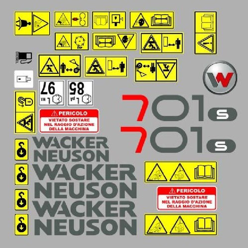 Wacker neuson 701 stickers - wacker,
