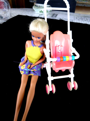 Poupée barbie poussette - barbie,
