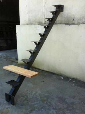 Escalier acier droit pour - escalier,
