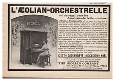 PUBLICITE PIANO AEOLIAN ORCHESTRELLE par a. EHRMANN 1913