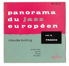 45T PANORAMA DU JAZZ EUROPEEN CLAUDE BOLLING VOL. 6 COLUMBIA ESDF 1185
