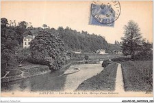 ADSP10-50-0895 - ST-LO - les bords de la vire - halage d'une gabarre