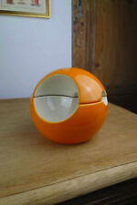 Tabatière-repose pipe "Denicotea" en céramique, bowling, orange