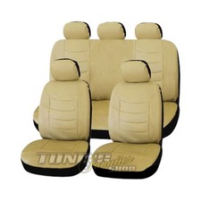 Premium Simili Cuir Housse de Siège Voiture Housse Beige pour Beaucoup Véhicules
