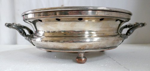 Chauffe plat ancien metal - plat, en