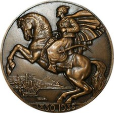 R2128 Rare Médaille Art Déco