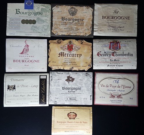 Lot étiquettes vin divers - lot,